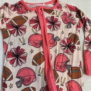 6-12mo Football Bamboo One-Piece